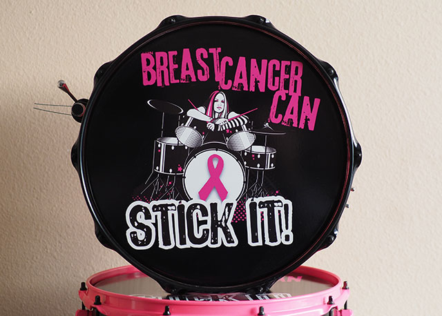 Limited Edition 6.5x14 Breast Cancer Can Stick It! Snare Drum